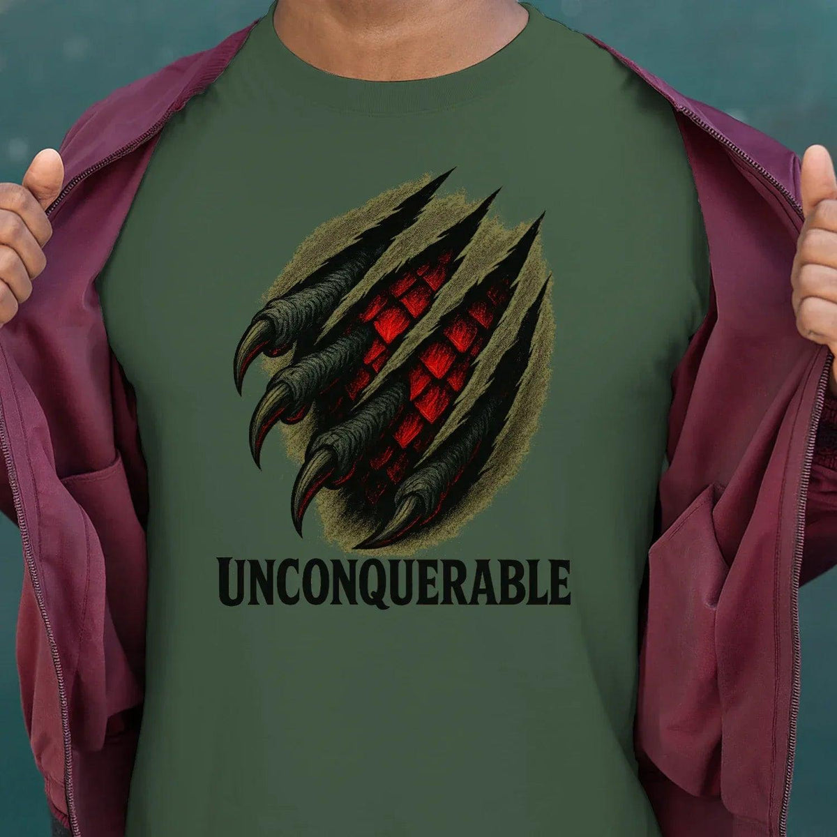 Welsh Dragon T-Shirt - Unconquerable Claw Rip, Unisex - Celtic Wolfwear