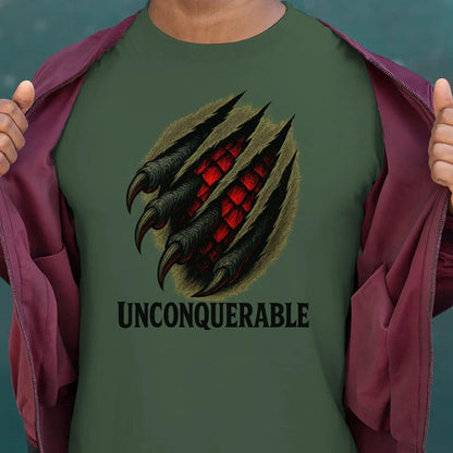 Welsh Dragon T-Shirt - Unconquerable Claw Rip, Unisex - Celtic Wolfwear
