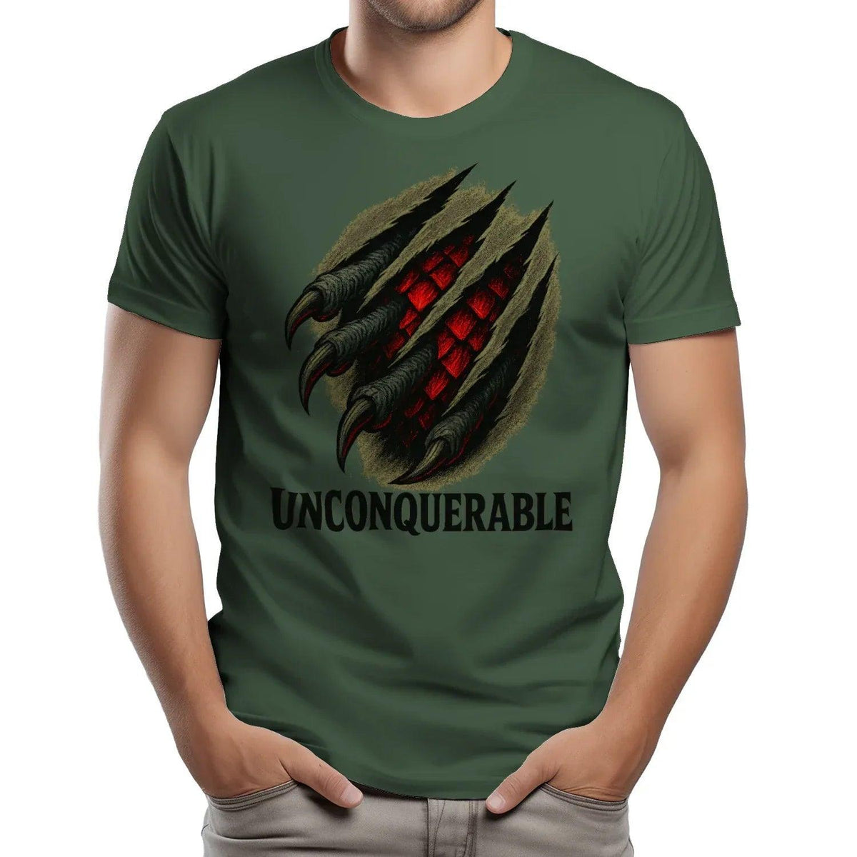 Welsh Dragon T-Shirt - Unconquerable Claw Rip, Unisex - Celtic Wolfwear