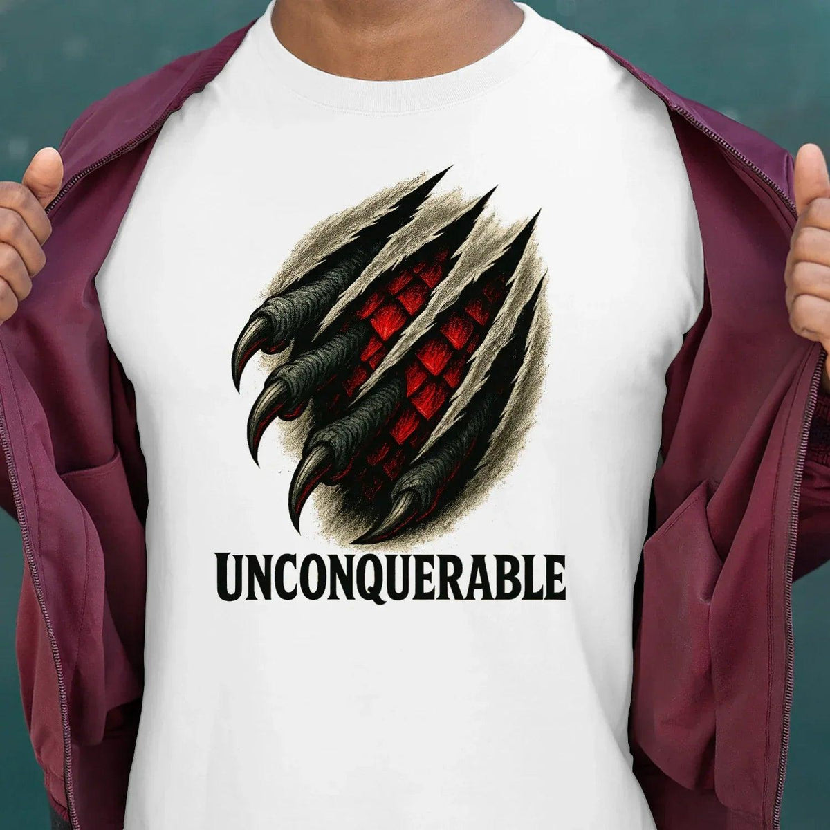 Welsh Dragon T-Shirt - Unconquerable Claw Rip, Unisex - Celtic Wolfwear