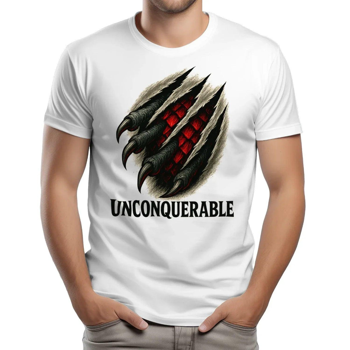 Welsh Dragon T-Shirt - Unconquerable Claw Rip, Unisex - Celtic Wolfwear