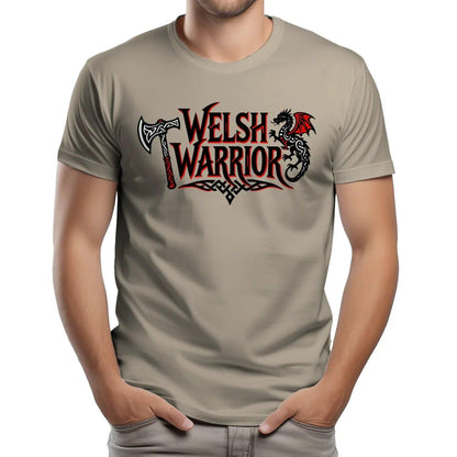 Welsh Dragon T-Shirt - Warrior Axe Pride Unisex Streetwear - Celtic Wolfwear