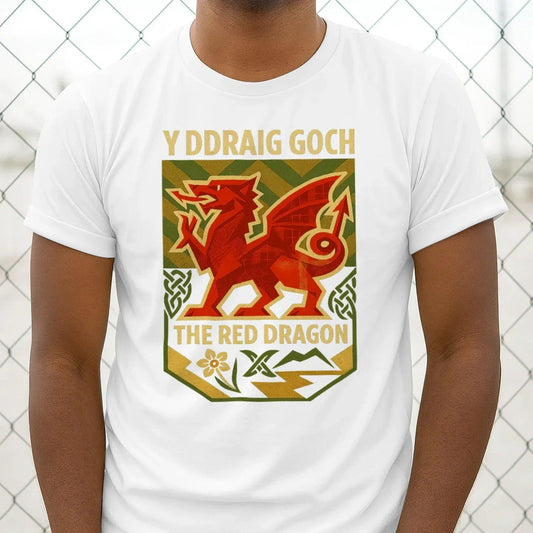 Welsh Dragon T-Shirt - Y Ddraig Goch, Unisex Streetwear - Celtic Wolfwear
