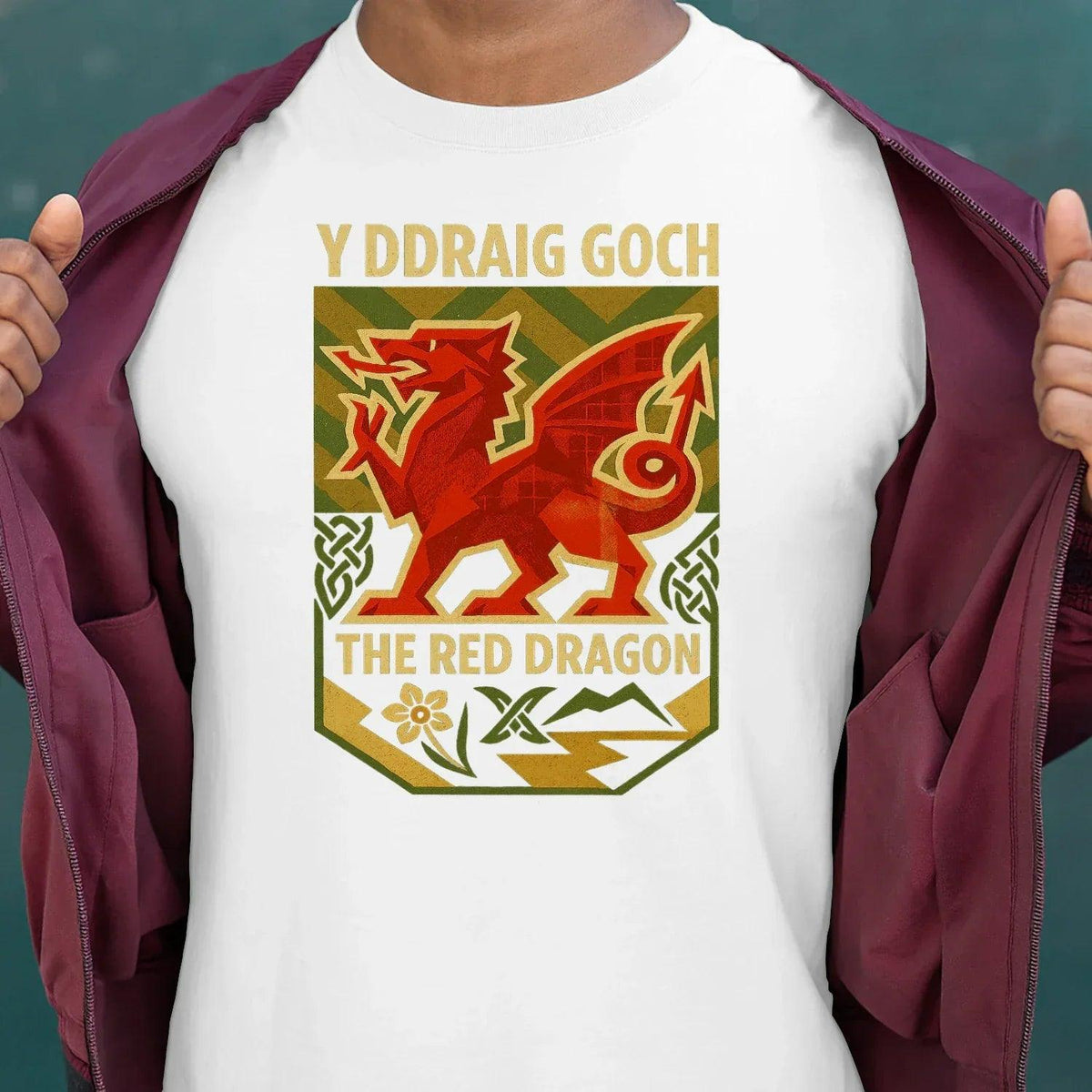 Welsh Dragon T-Shirt - Y Ddraig Goch, Unisex Streetwear - Celtic Wolfwear