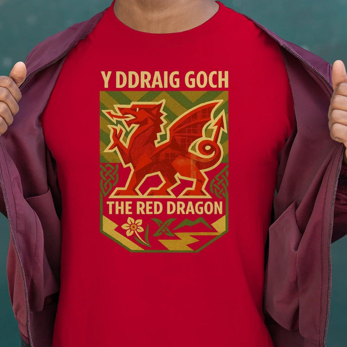 Welsh Dragon T-Shirt - Y Ddraig Goch, Unisex Streetwear - Celtic Wolfwear