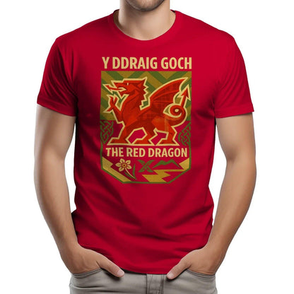 Welsh Dragon T-Shirt - Y Ddraig Goch, Unisex Streetwear - Celtic Wolfwear