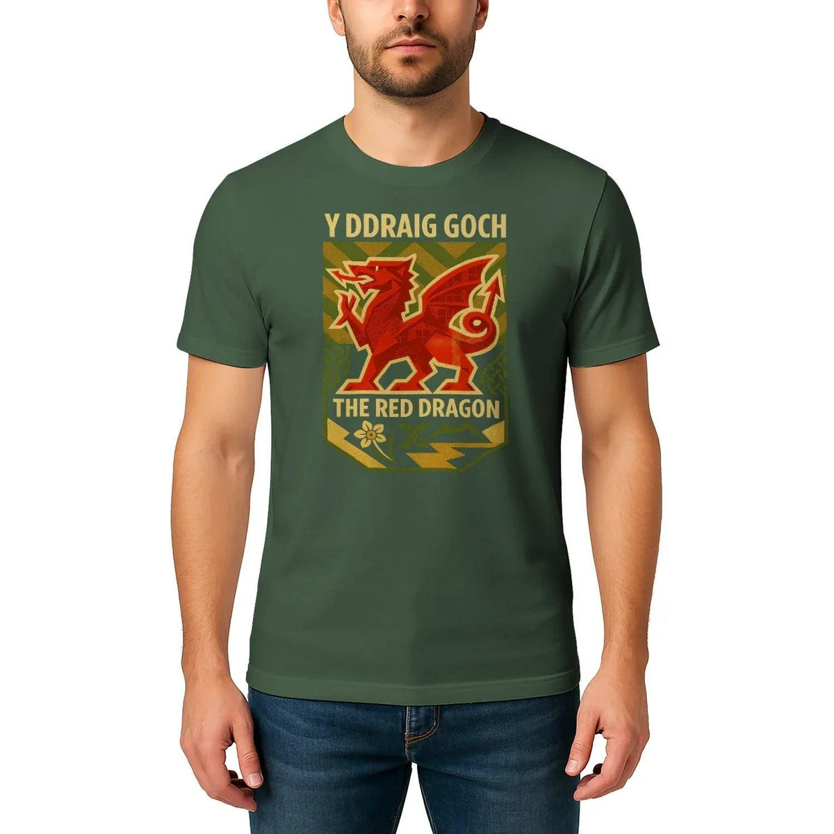 Welsh Dragon T-Shirt - Y Ddraig Goch, Unisex Streetwear - Celtic Wolfwear