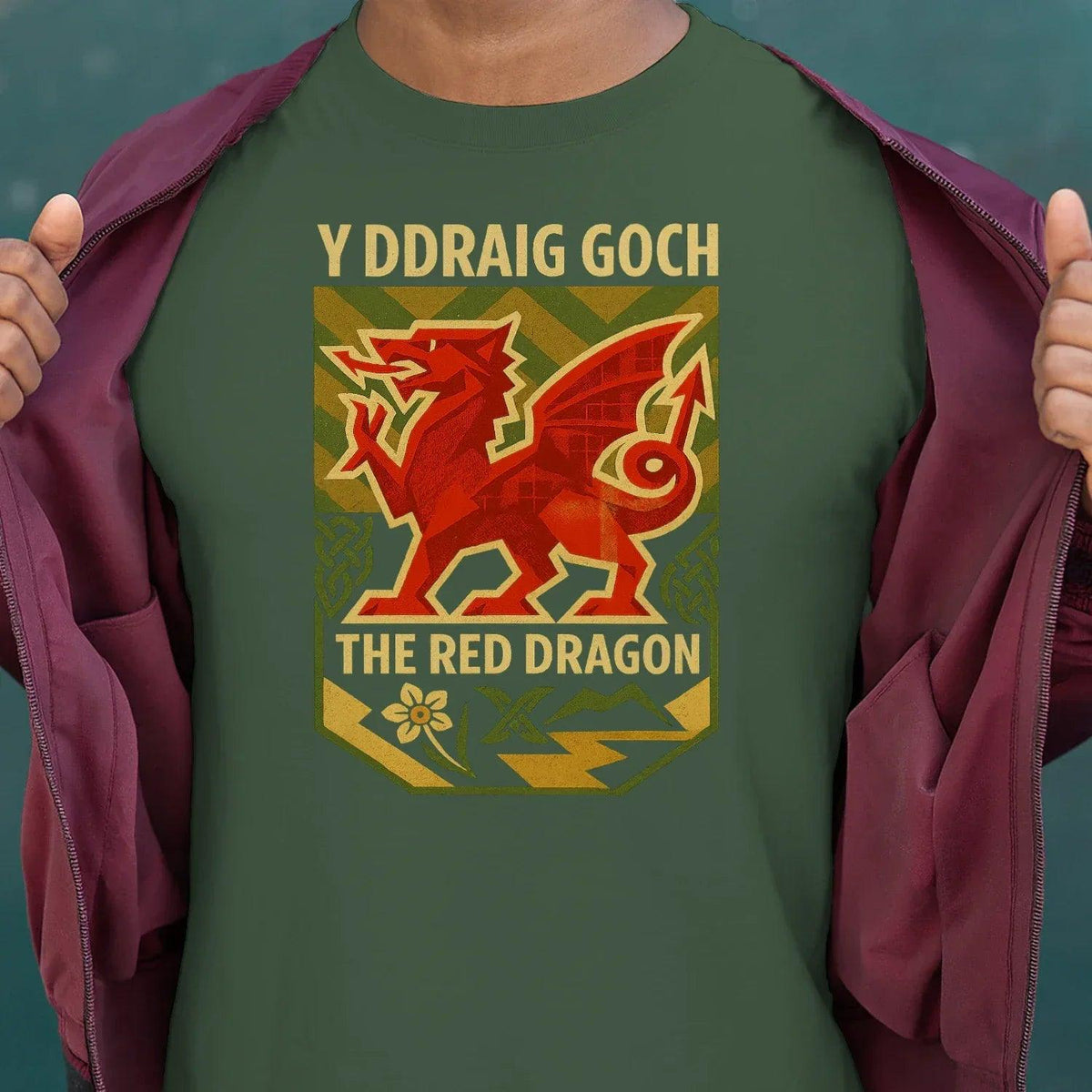 Welsh Dragon T-Shirt - Y Ddraig Goch, Unisex Streetwear - Celtic Wolfwear