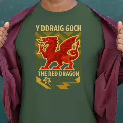 Welsh Dragon T-Shirt - Y Ddraig Goch, Unisex Streetwear - Celtic Wolfwear