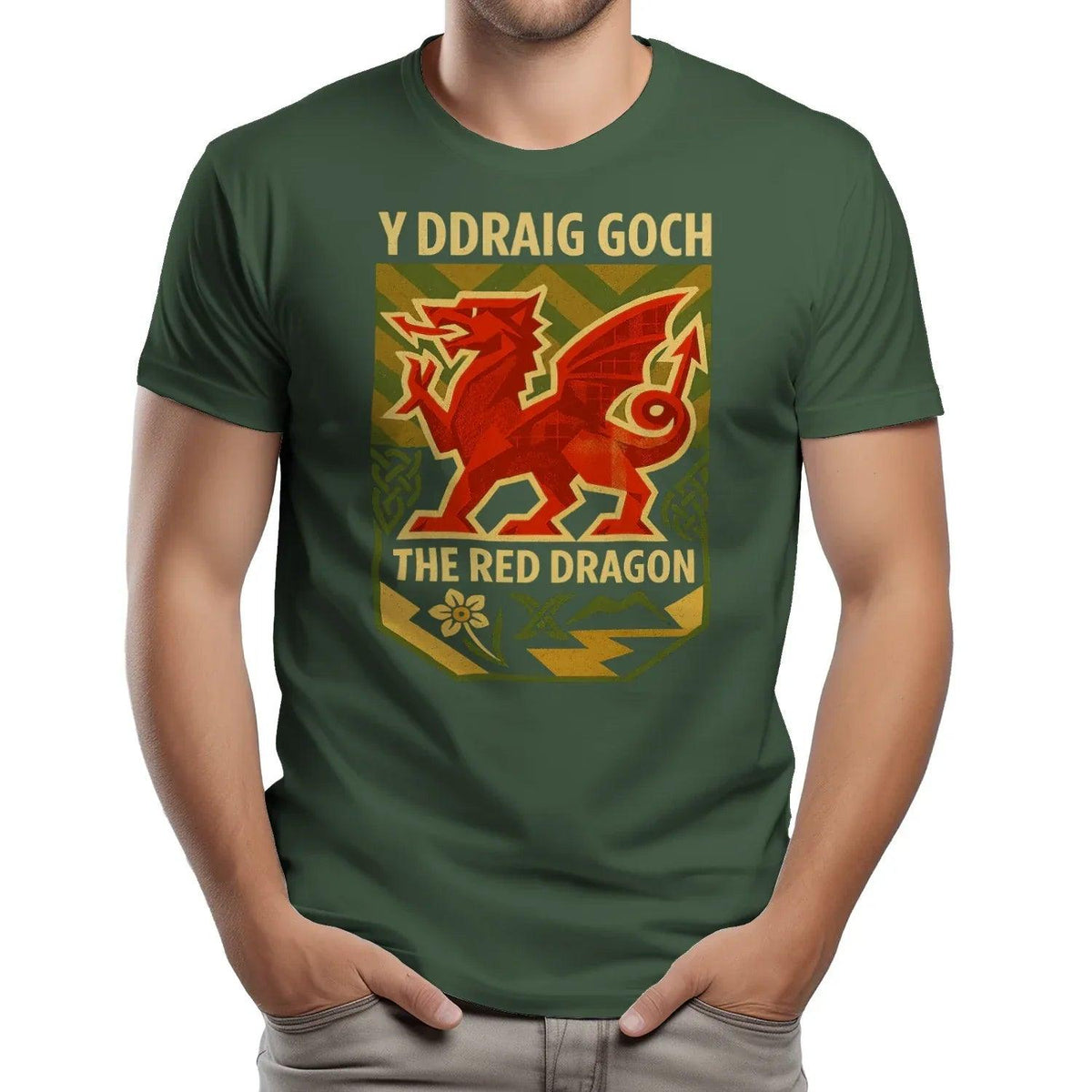 Welsh Dragon T-Shirt - Y Ddraig Goch, Unisex Streetwear - Celtic Wolfwear