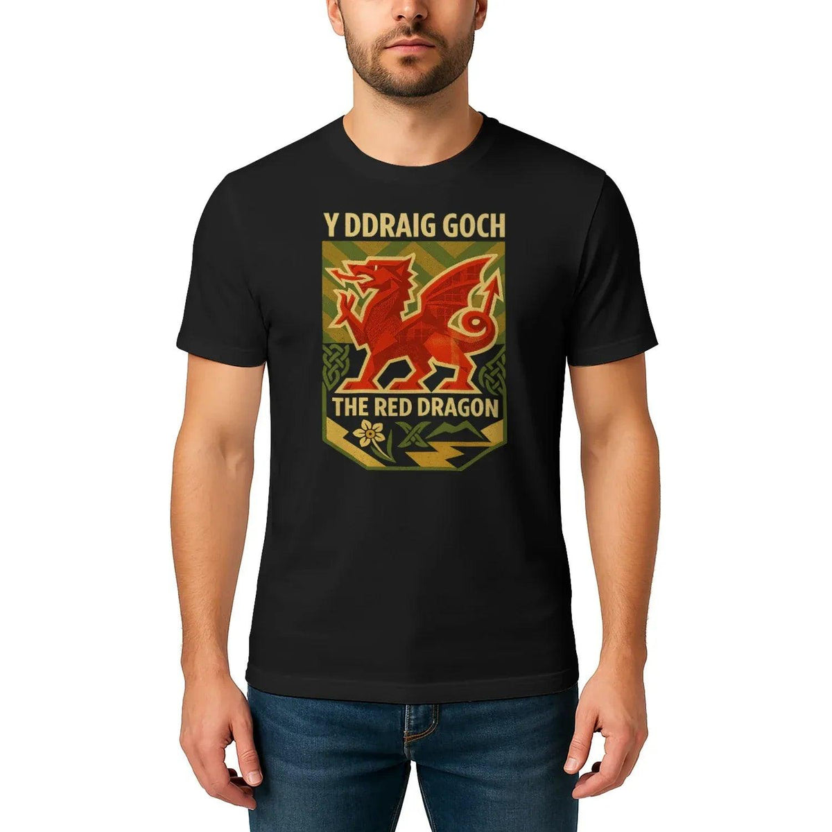 Welsh Dragon T-Shirt - Y Ddraig Goch, Unisex Streetwear - Celtic Wolfwear