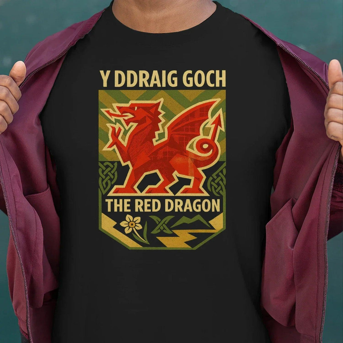 Welsh Dragon T-Shirt - Y Ddraig Goch, Unisex Streetwear - Celtic Wolfwear