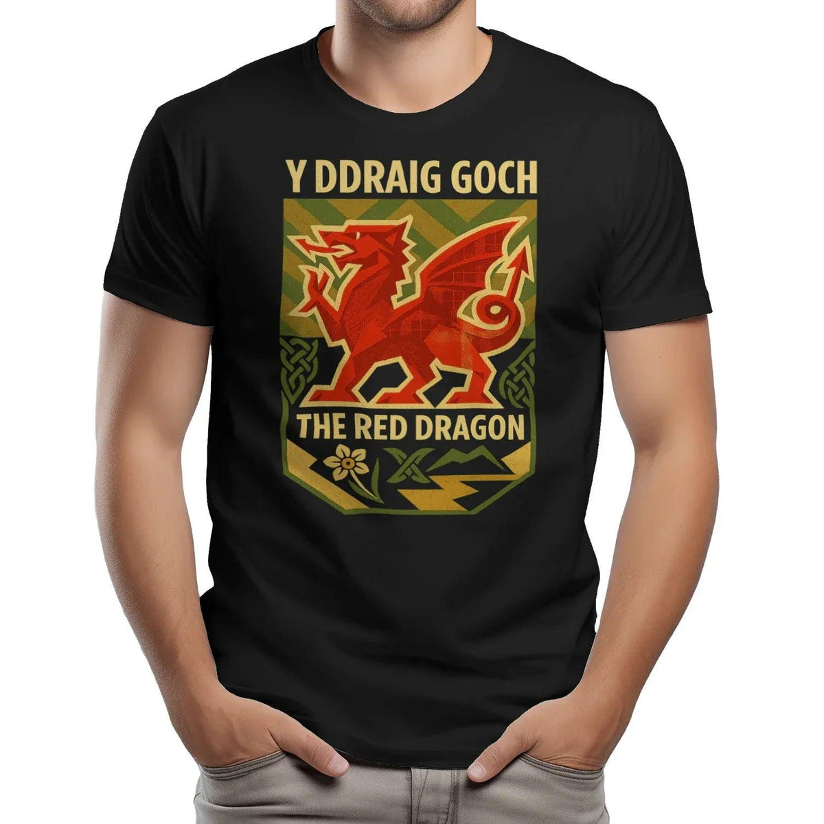 Welsh Dragon T-Shirt - Y Ddraig Goch, Unisex Streetwear - Celtic Wolfwear