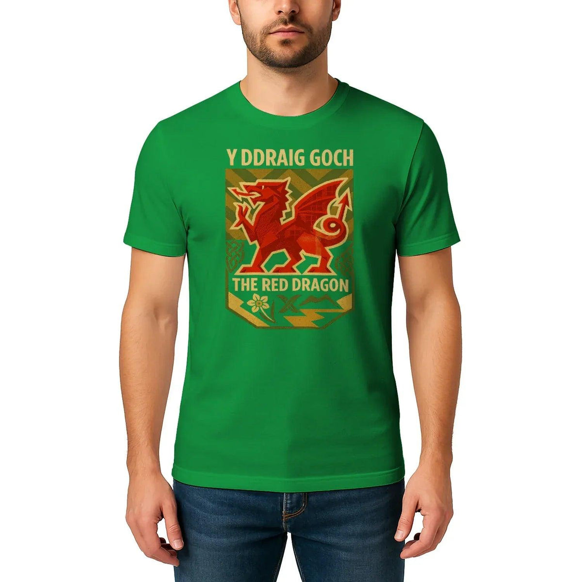 Welsh Dragon T-Shirt - Y Ddraig Goch, Unisex Streetwear - Celtic Wolfwear