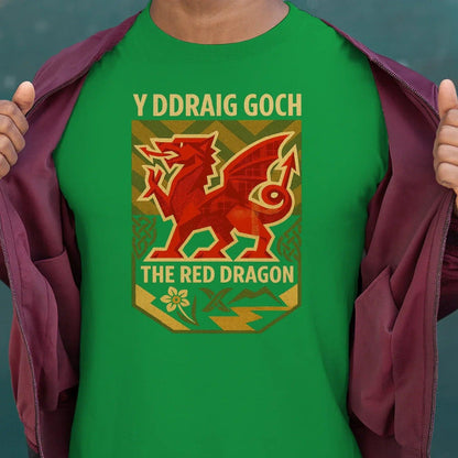 Welsh Dragon T-Shirt - Y Ddraig Goch, Unisex Streetwear - Celtic Wolfwear