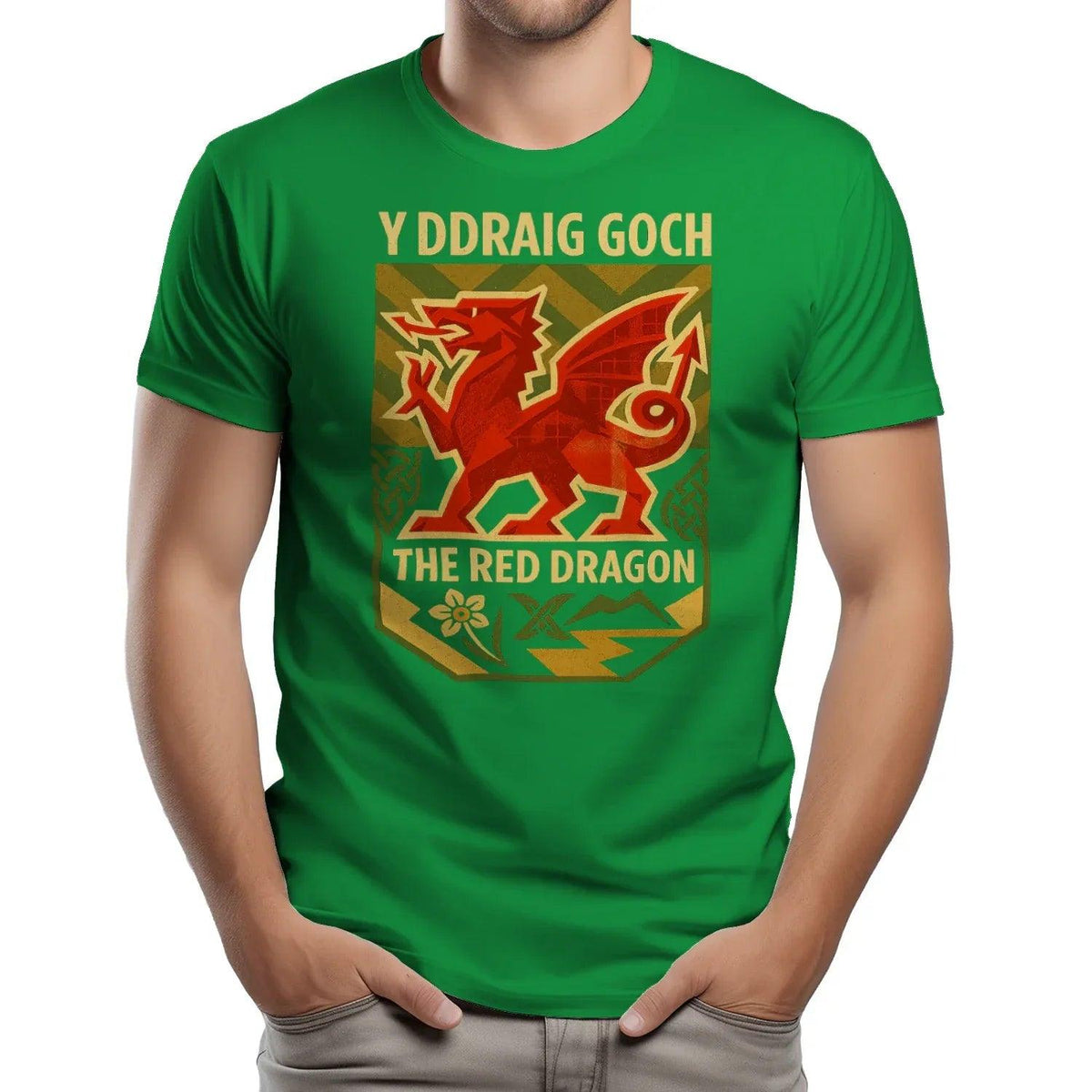 Welsh Dragon T-Shirt - Y Ddraig Goch, Unisex Streetwear - Celtic Wolfwear