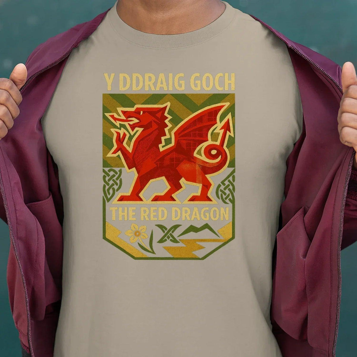 Welsh Dragon T-Shirt - Y Ddraig Goch, Unisex Streetwear - Celtic Wolfwear