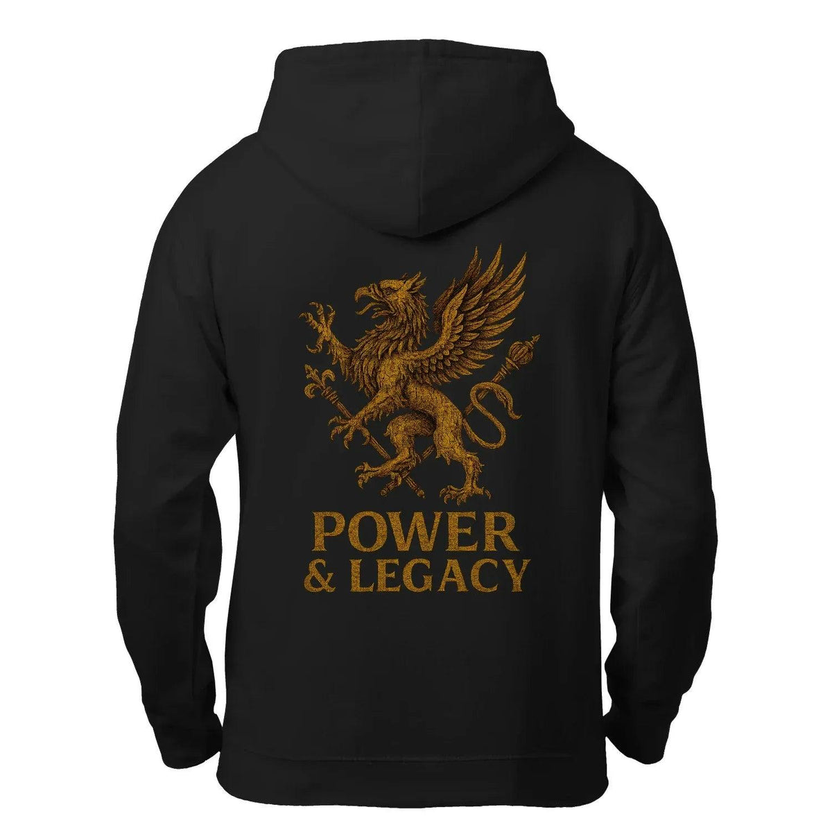 Welsh Dragon Zip Hoodie - Gold Herald Print White Unisex - Celtic Wolfwear