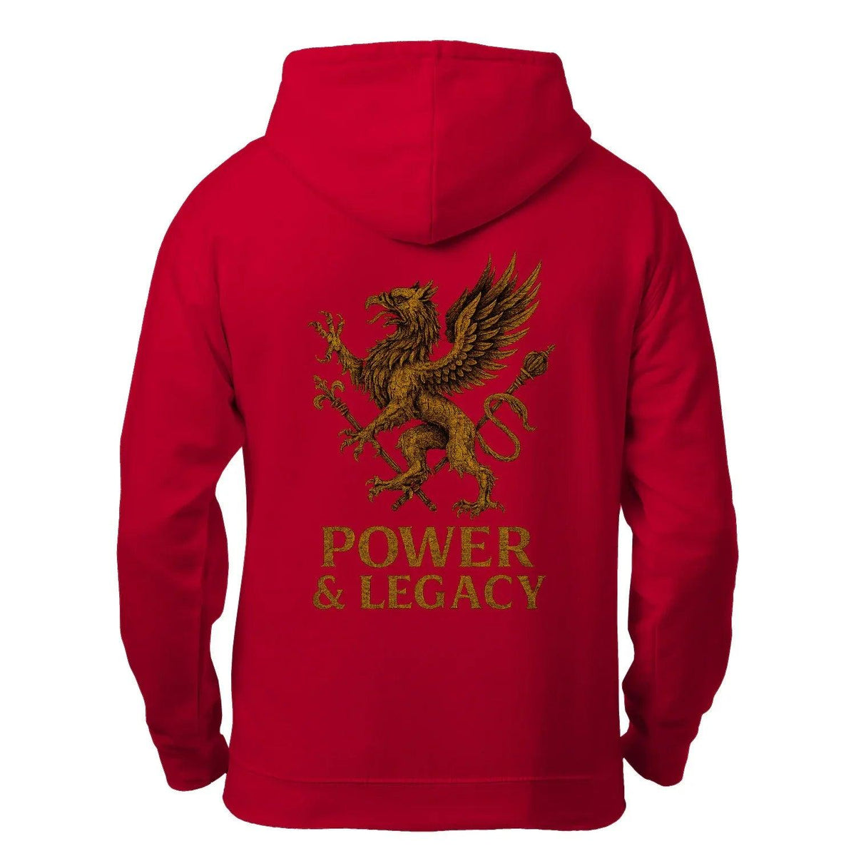 Welsh Dragon Zip Hoodie - Gold Herald Print White Unisex - Celtic Wolfwear