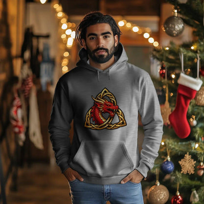 Welsh Hoodie - Triquetra, Terrace-Inspired Streetwear - Celtic Wolfwear