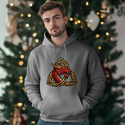 Welsh Hoodie - Triquetra, Terrace-Inspired Streetwear - Celtic Wolfwear