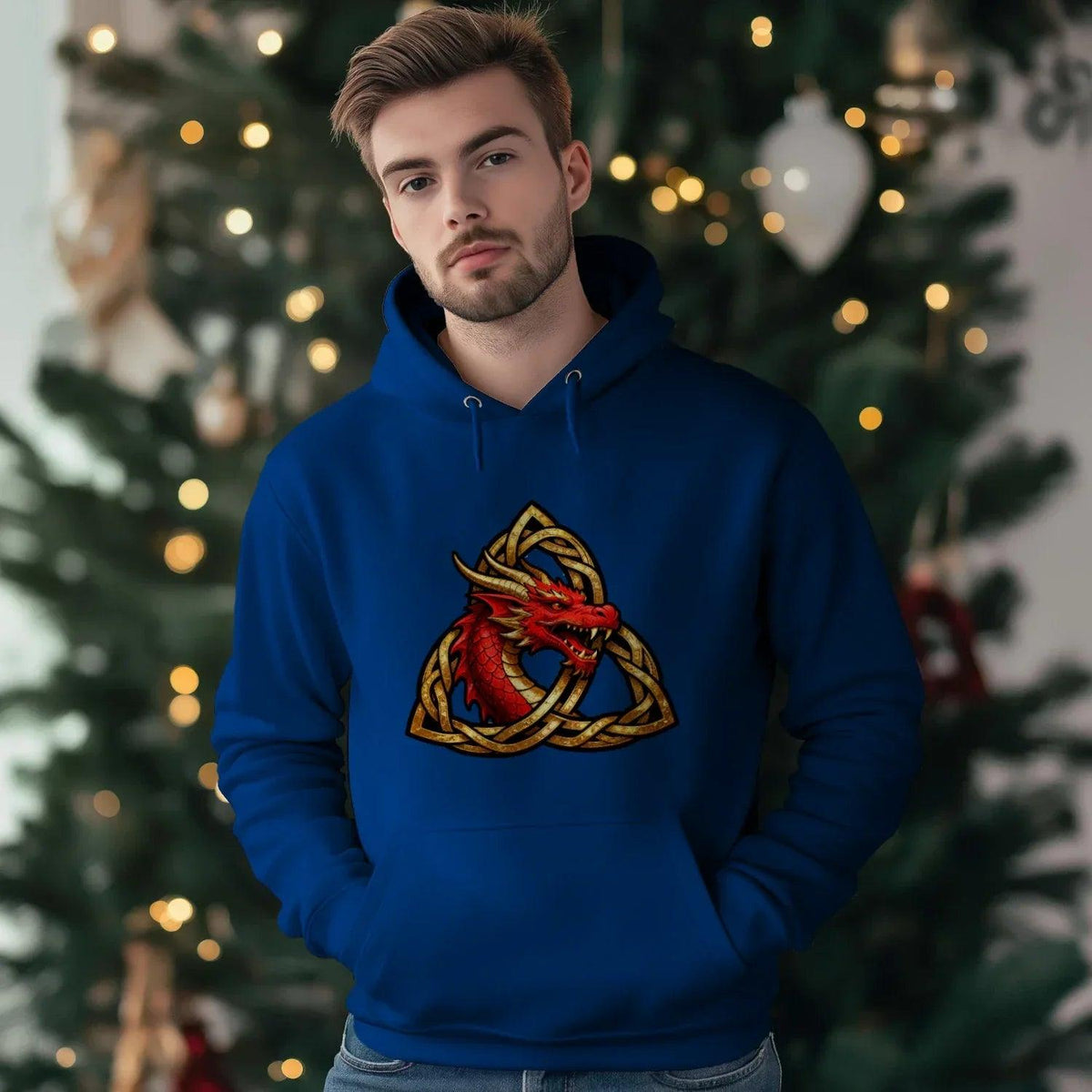 Welsh Hoodie - Triquetra, Terrace-Inspired Streetwear - Celtic Wolfwear