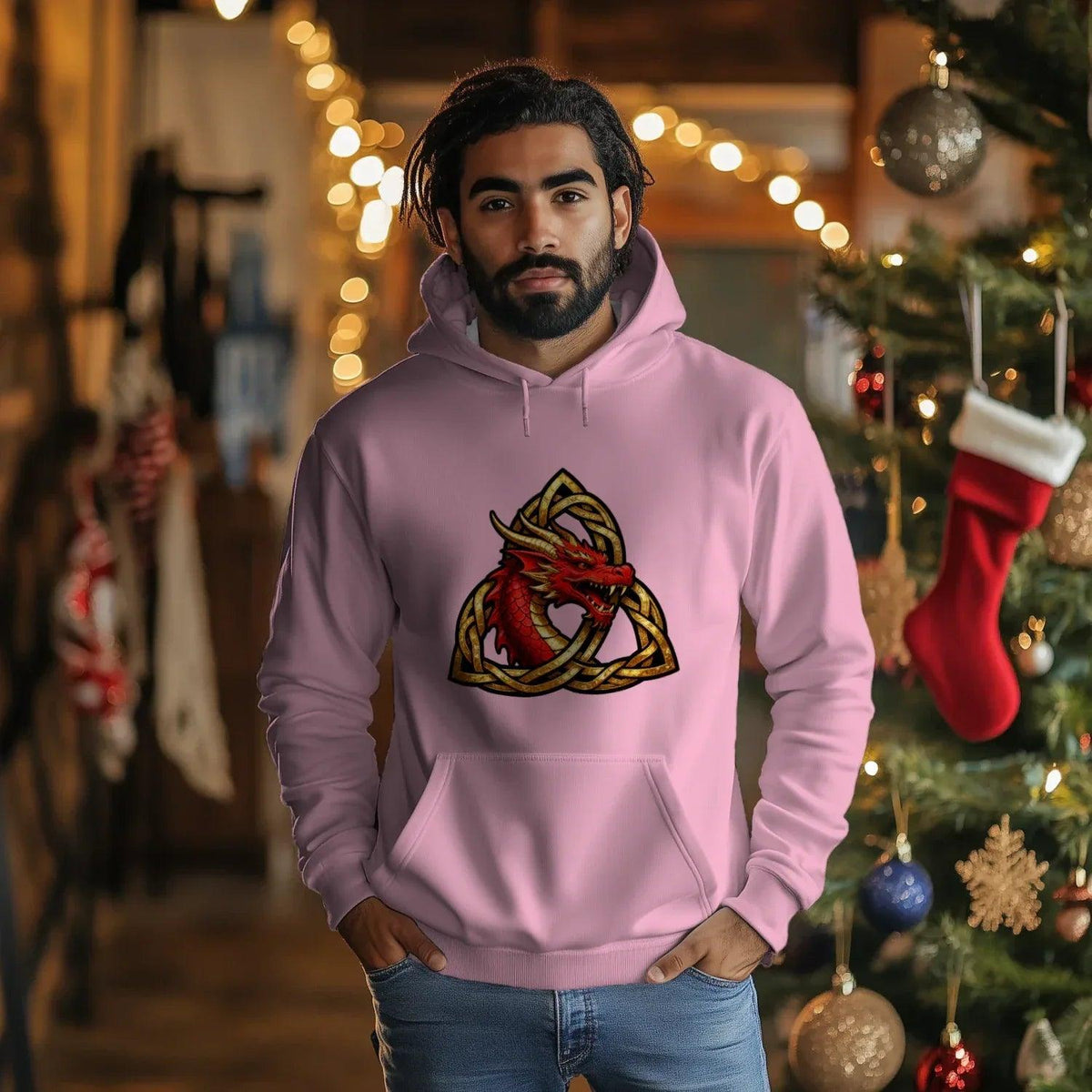 Welsh Hoodie - Triquetra, Terrace-Inspired Streetwear - Celtic Wolfwear