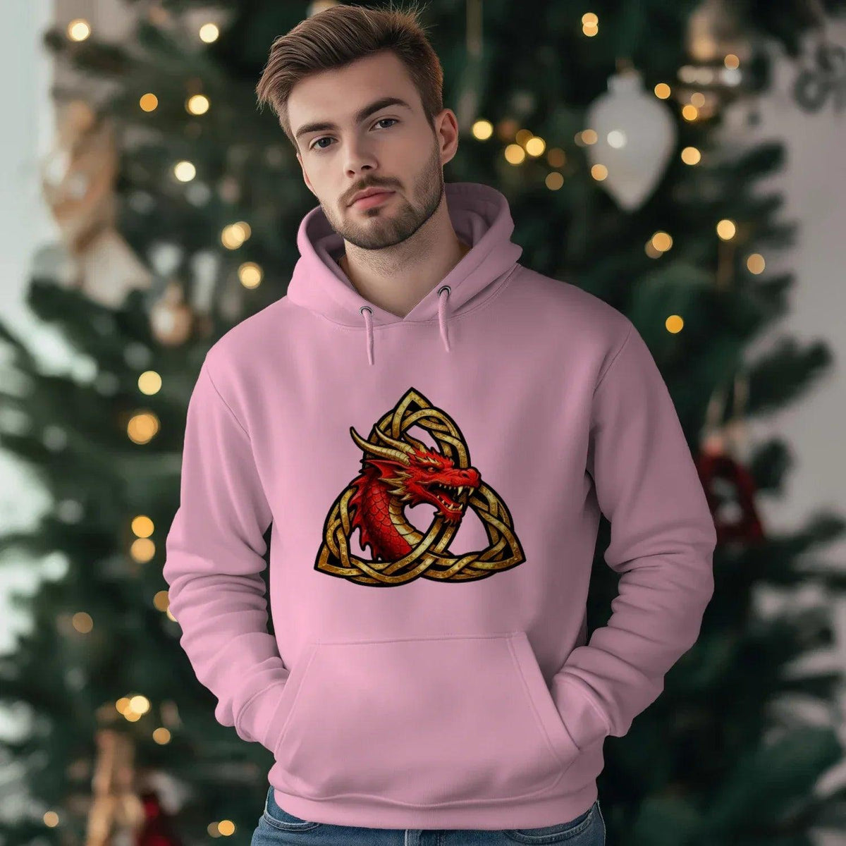 Welsh Hoodie - Triquetra, Terrace-Inspired Streetwear - Celtic Wolfwear
