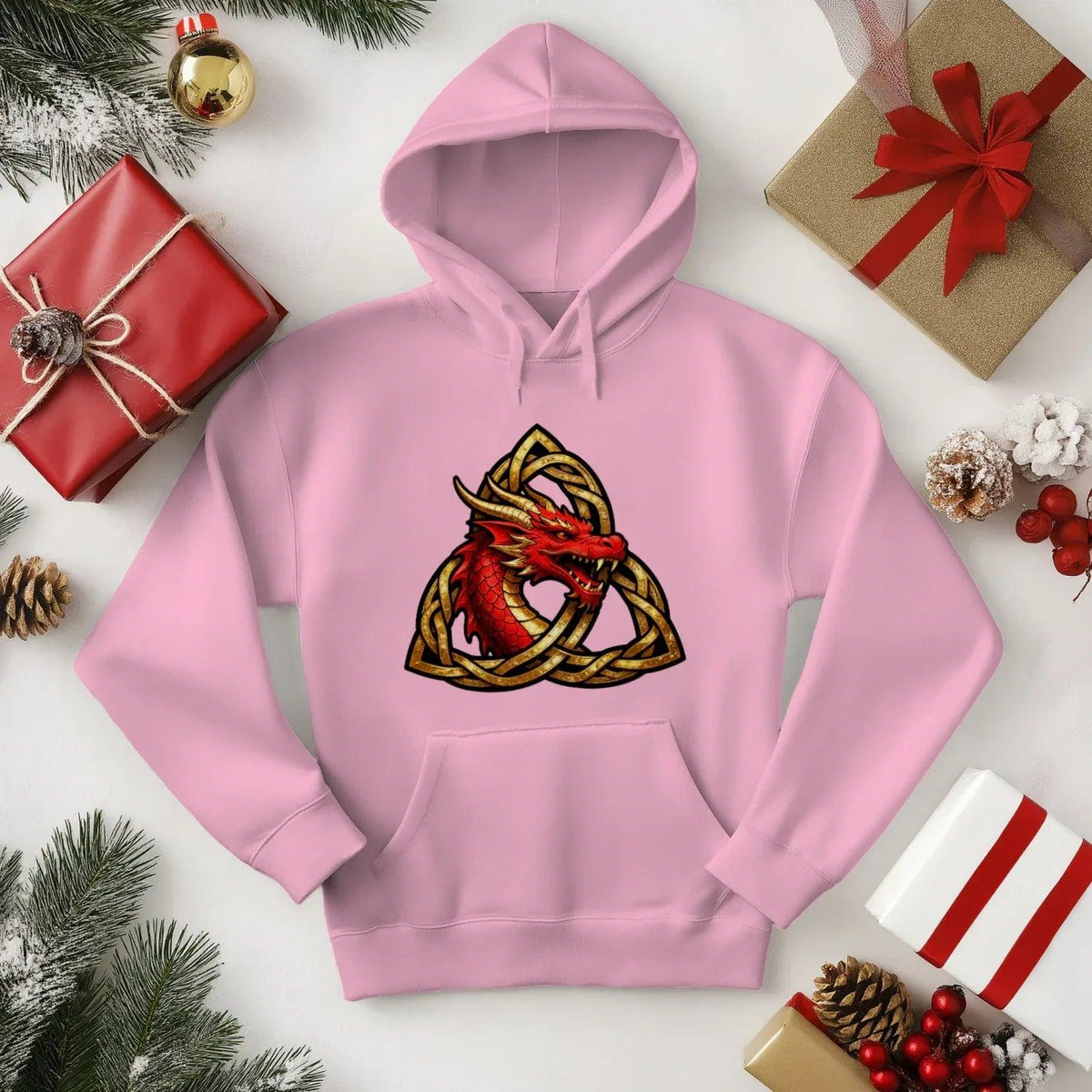 Welsh Hoodie - Triquetra, Terrace-Inspired Streetwear - Celtic Wolfwear