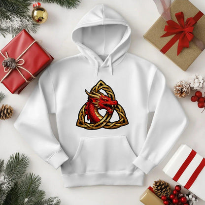 Welsh Hoodie - Triquetra, Terrace-Inspired Streetwear - Celtic Wolfwear