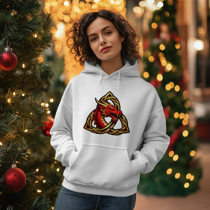 Welsh Hoodie - Triquetra, Terrace-Inspired Streetwear - Celtic Wolfwear