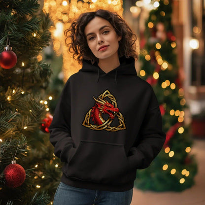 Welsh Hoodie - Triquetra, Terrace-Inspired Streetwear - Celtic Wolfwear