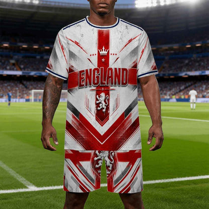 England St. George Cross Football Jersey and shorts Set