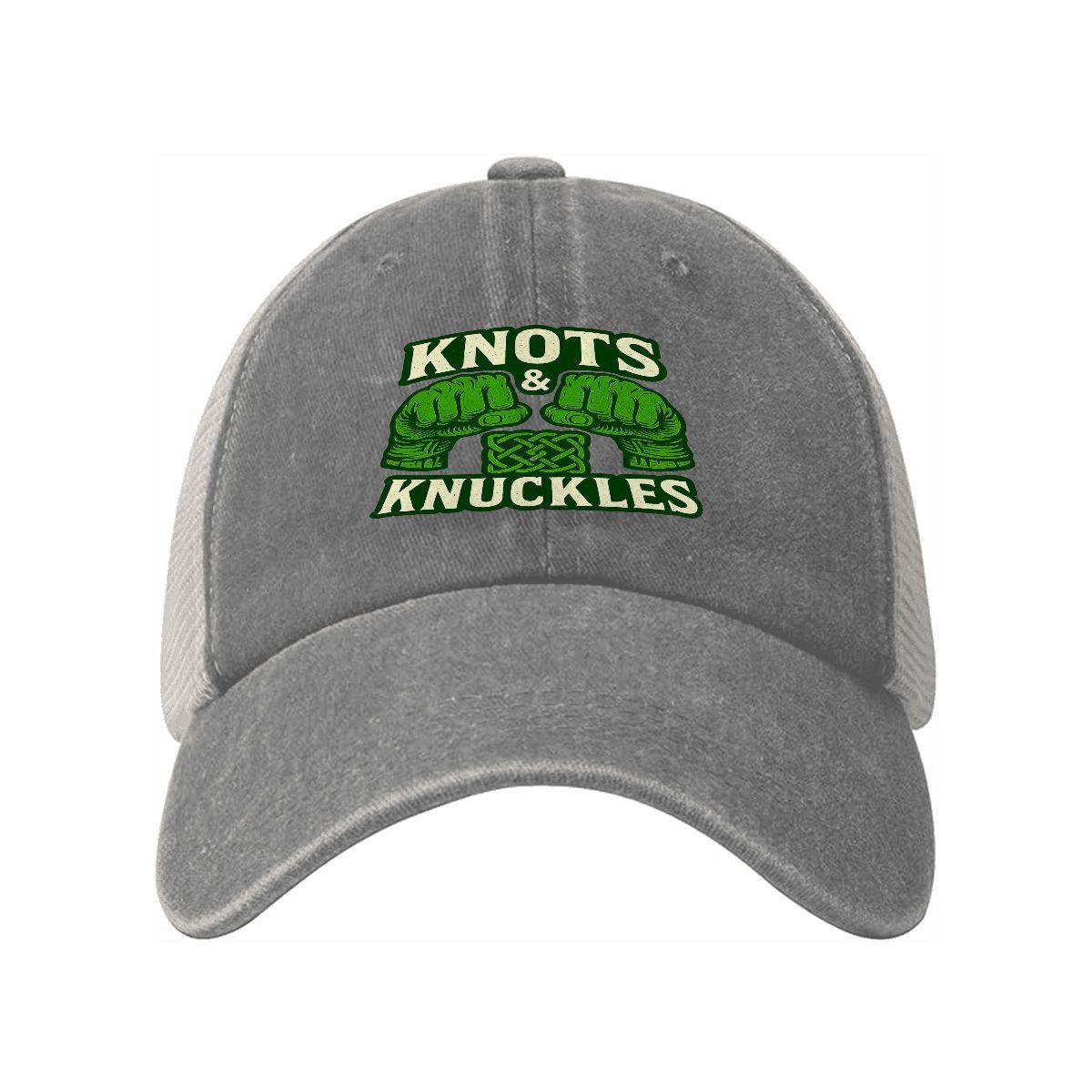 Knot and Knuckles Washed Denim Mesh Cap