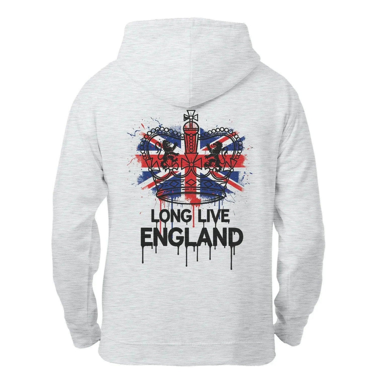 Union Jack Zip Hoodie - Long Live Red White and Blue - Celtic Wolfwear