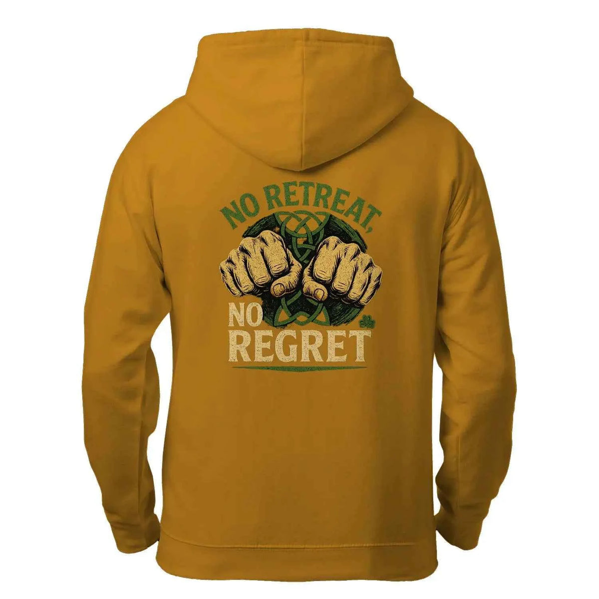 Irish No Retreat No Regret Lightweight Zip Hoodie — product detail view