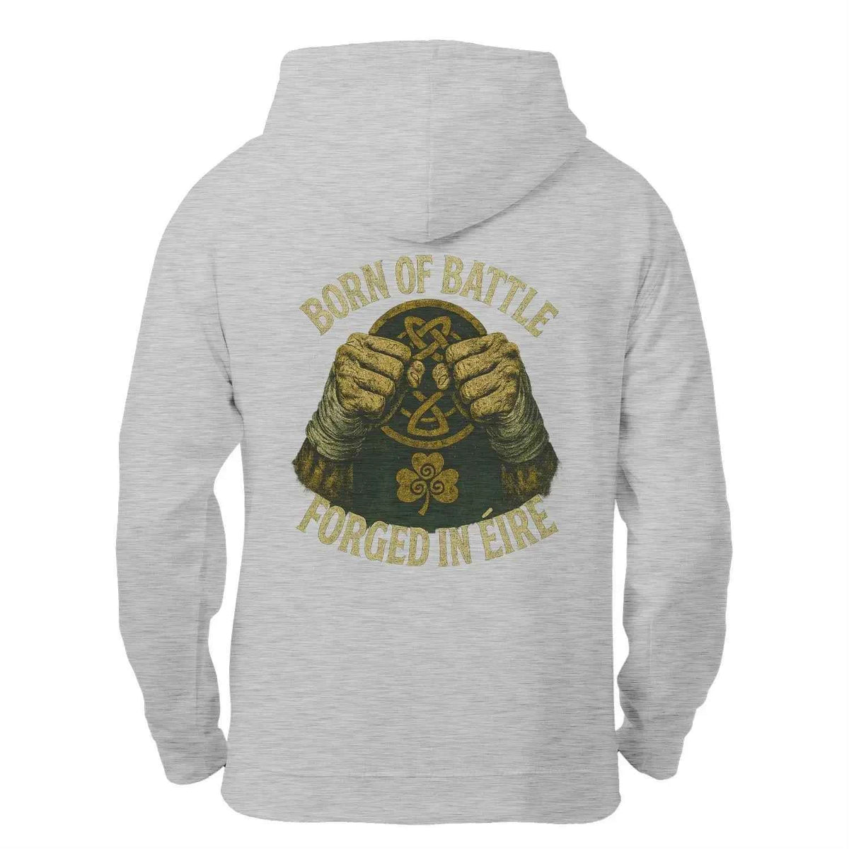 Irish Zip Hoodie - Born of Battle Forged Unisex Streetwear - Celtic Wolfwear