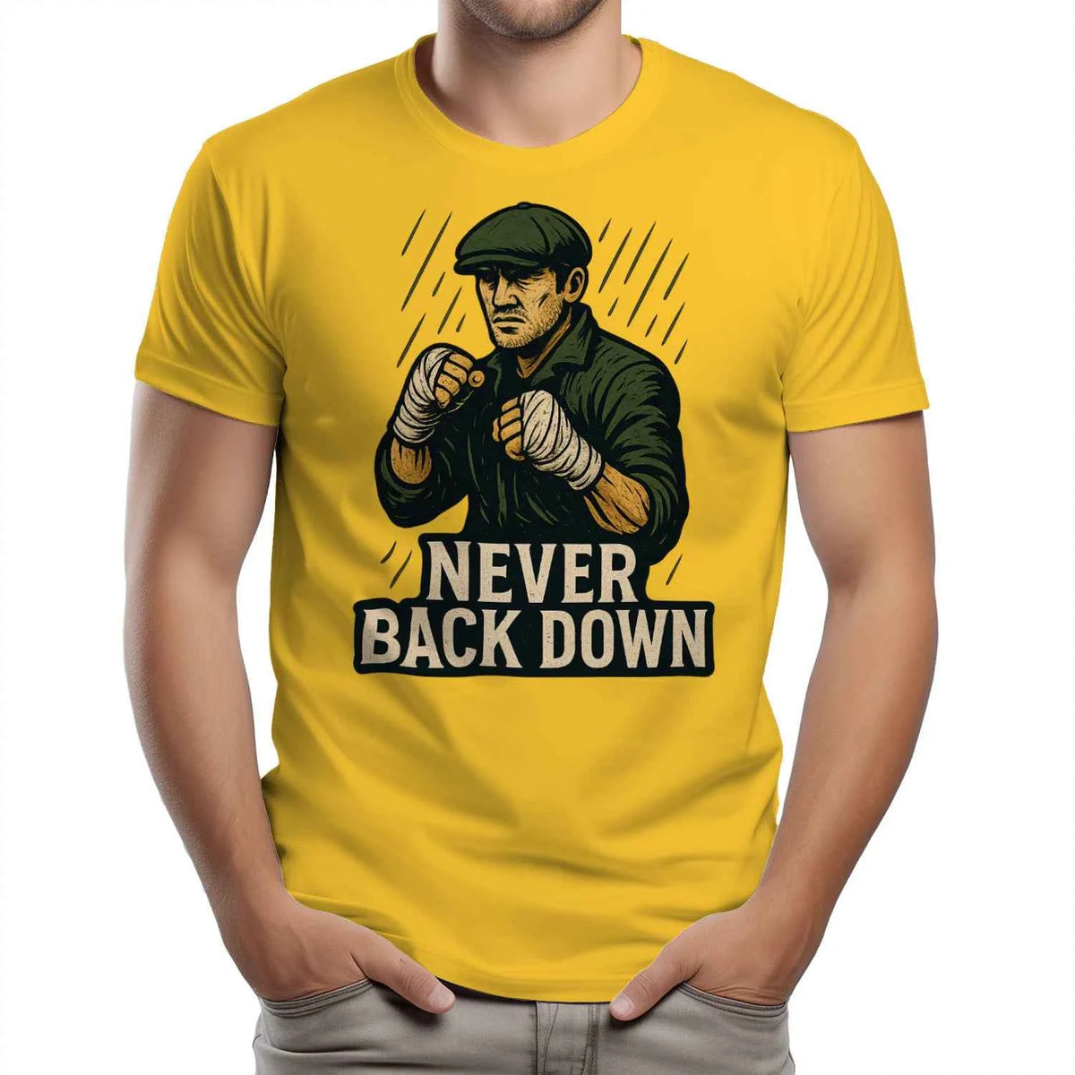 Irish T-Shirt - Never Back Down, Unisex Matchday Wear - Celtic Wolfwear