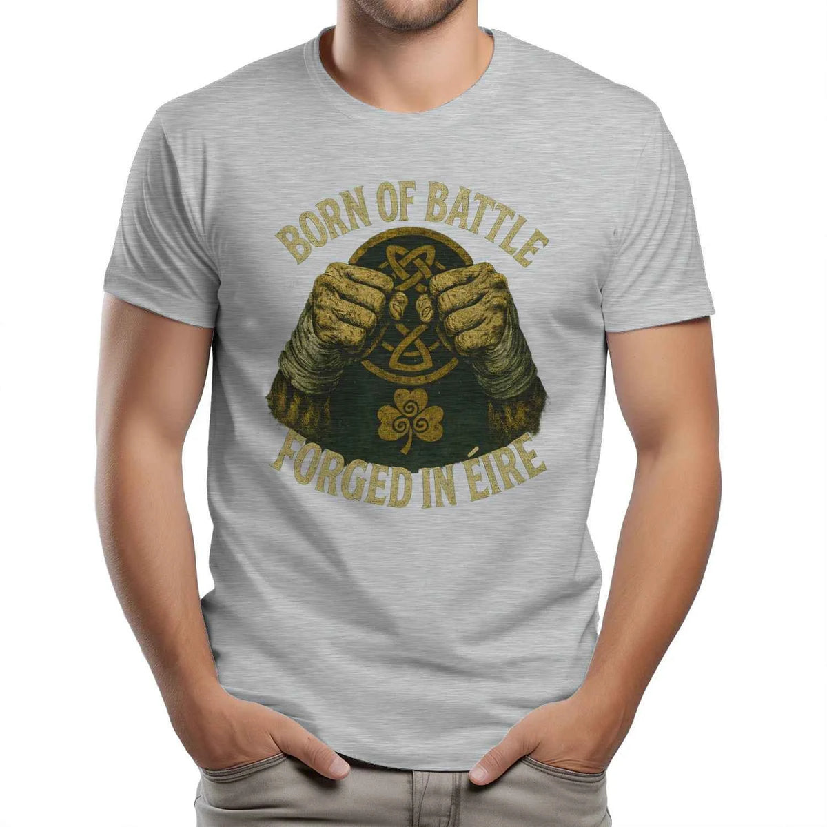 Irish T-Shirt - Born of Battle Forged Unisex Streetwear - Celtic Wolfwear