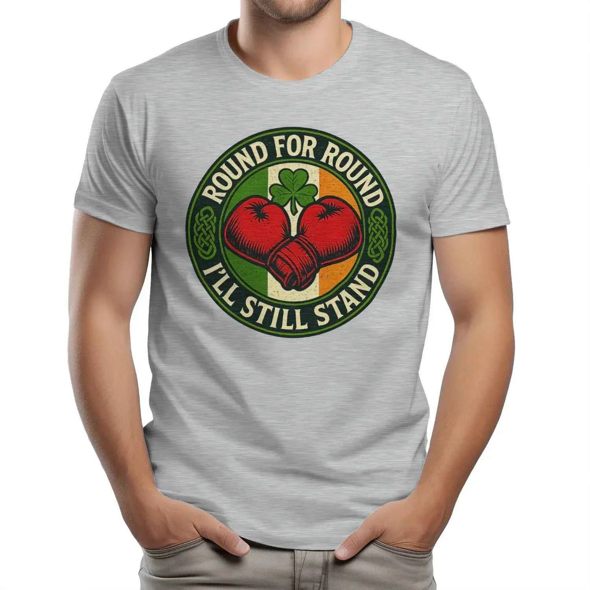 Irish T-Shirt - Round Boxing, Premium Unisex Streetwear - Celtic Wolfwear