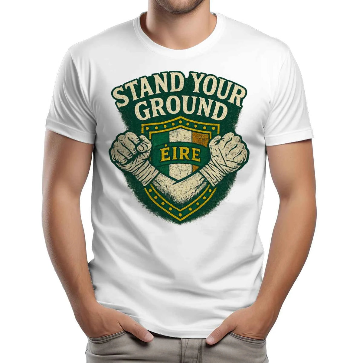 Irish T-Shirt - Stand Your Ground, Unisex Matchday Wear - Celtic Wolfwear