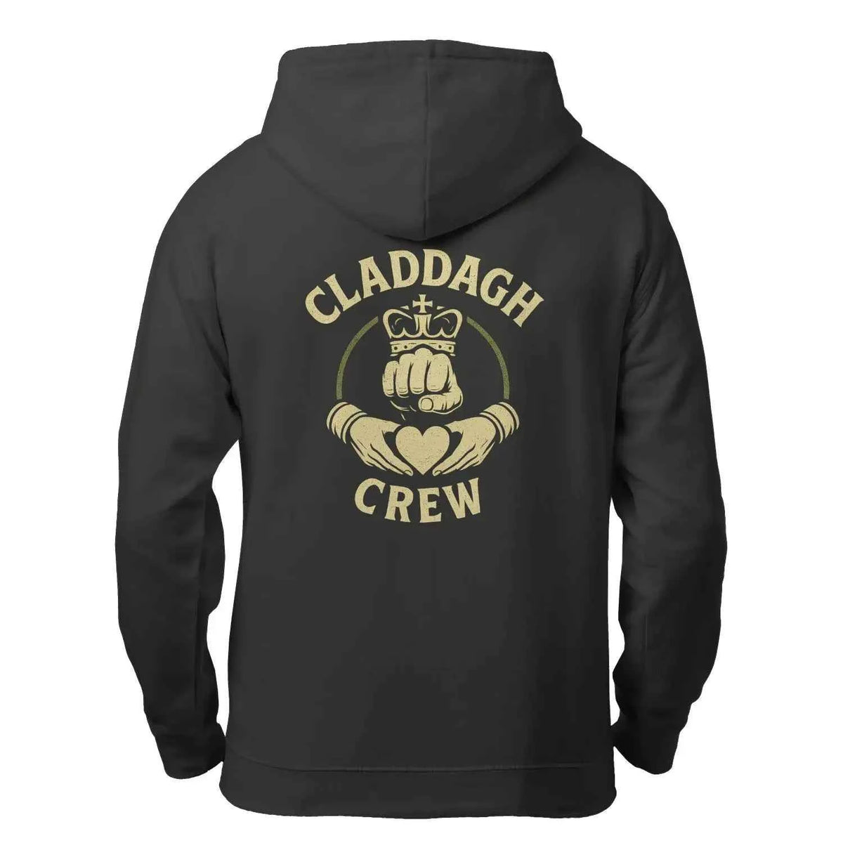 Irish Zip Hoodie - Claddagh Crew, Unisex Matchday Wear - Celtic Wolfwear