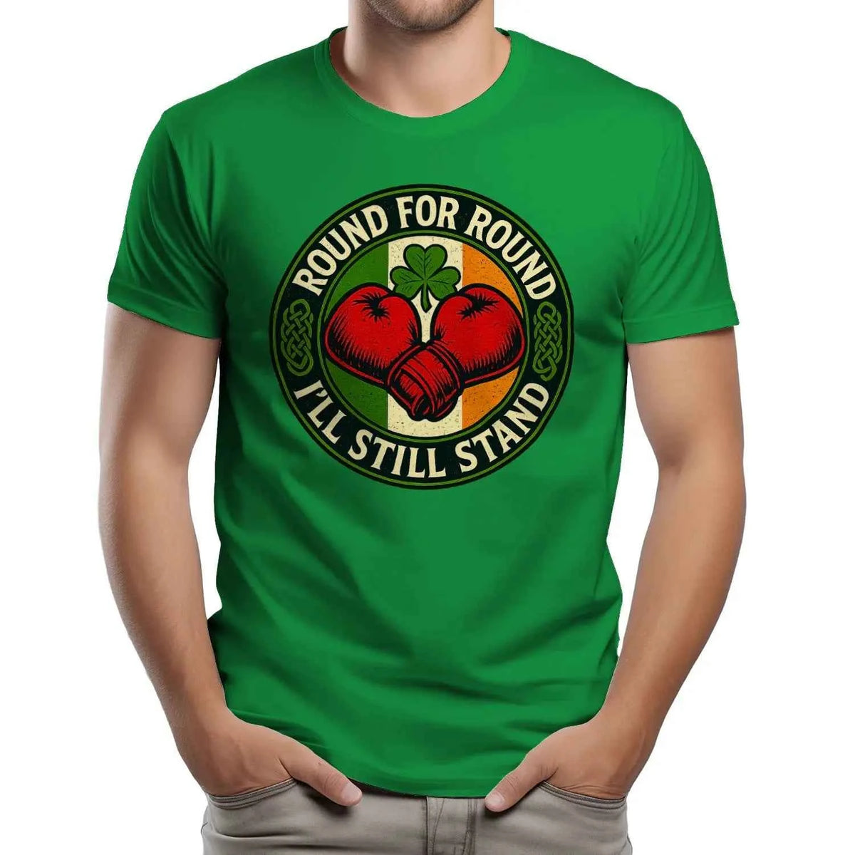 Irish T-Shirt - Round Boxing, Premium Unisex Streetwear - Celtic Wolfwear