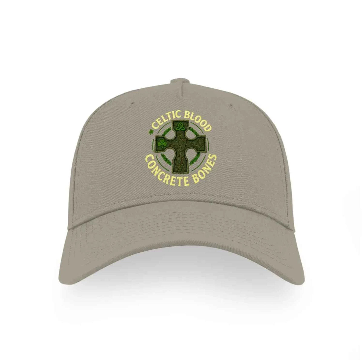 Irish 5-Panel Cap - Blood Concrete Bones Adjustable Fit - Celtic Wolfwear