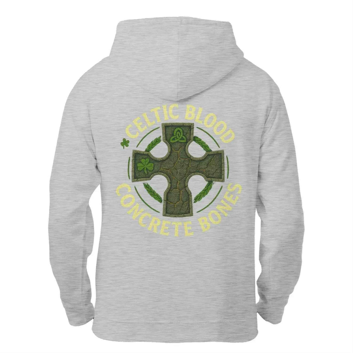 Celtic Zip Hoodie - Blood Concrete Bones Design, Unisex - Celtic Wolfwear