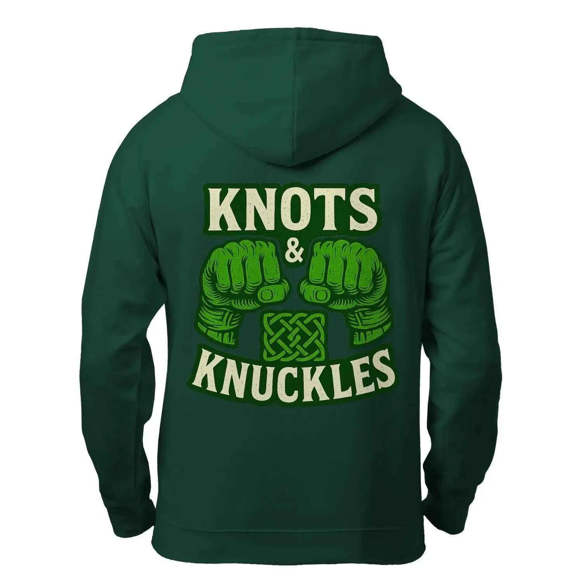 Celtic Zip Hoodie - Knots and Knuckles No 1, Unisex - Celtic Wolfwear