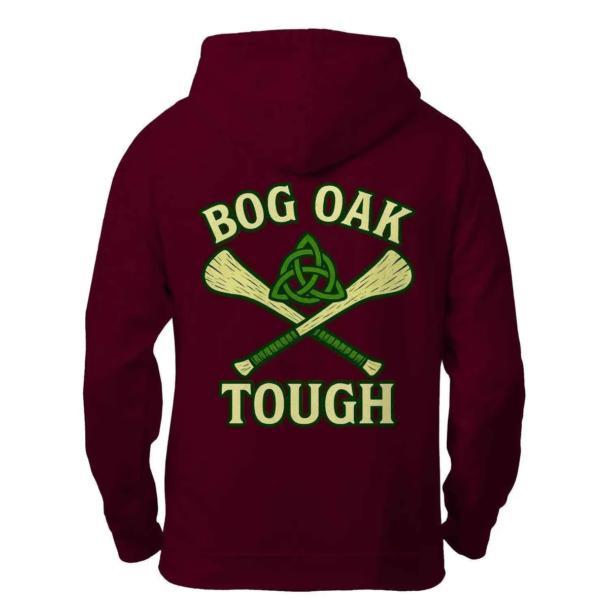 Celtic Wolf Zip Hoodie - Bog Oak, Unisex Matchday Wear - Celtic Wolfwear