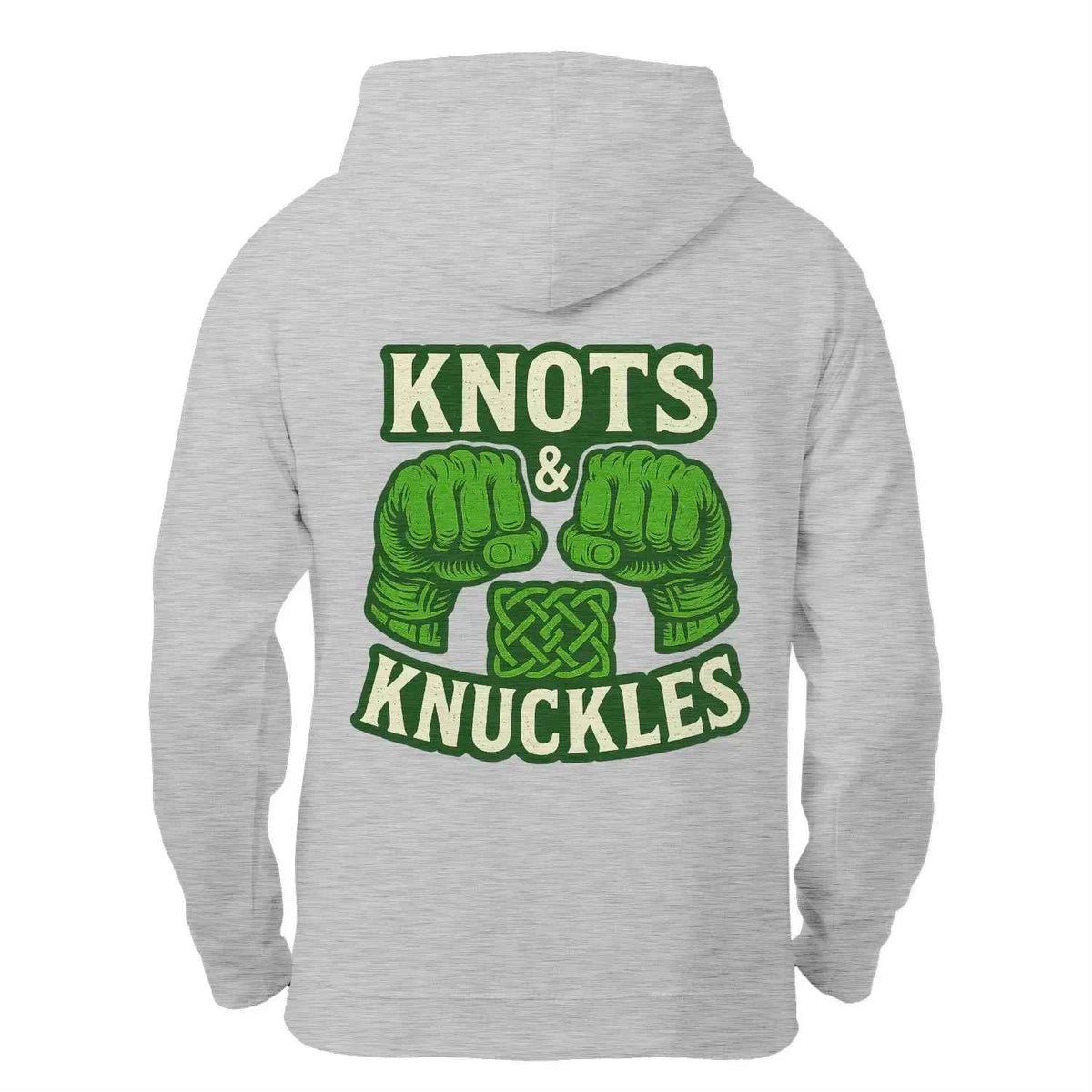 Celtic Zip Hoodie - Knots and Knuckles No 1, Unisex - Celtic Wolfwear