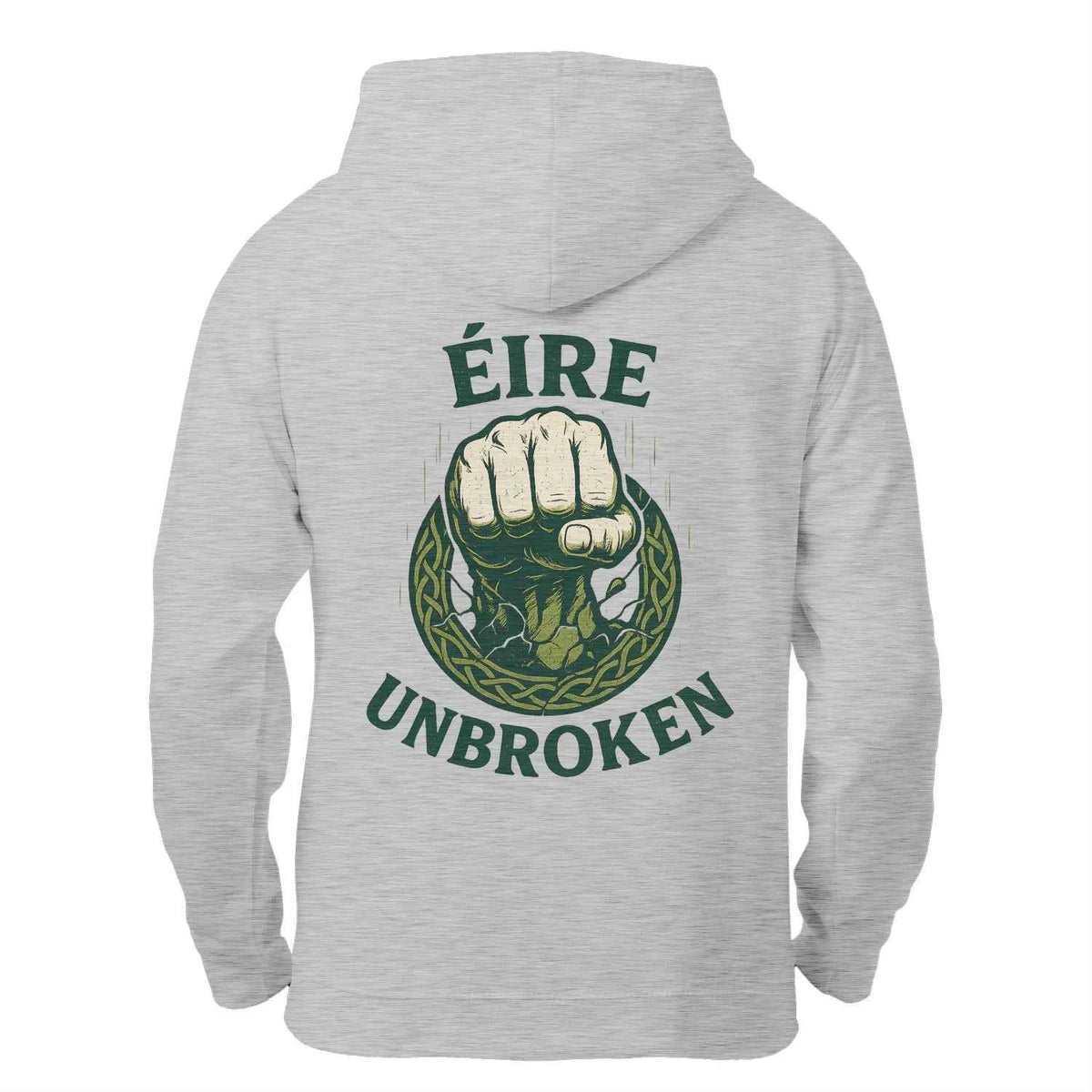 Irish Zip Hoodie - Éire Unbroken, Unisex Matchday Wear - Celtic Wolfwear