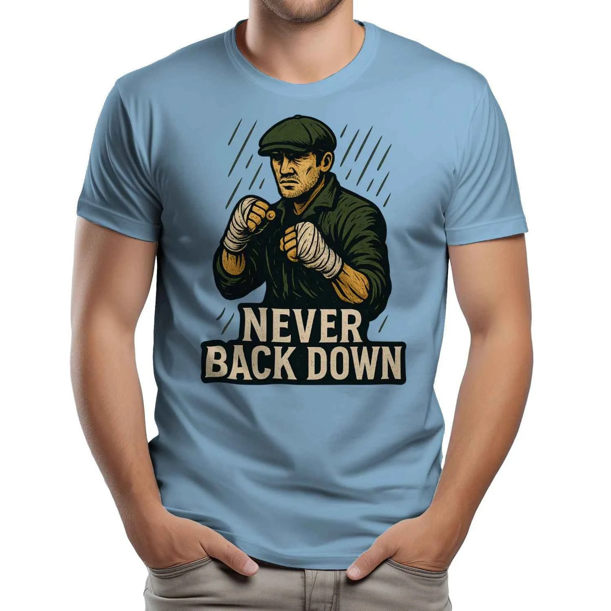 Irish Never Back Down Ireland Softstyle T-Shirt — product detail view